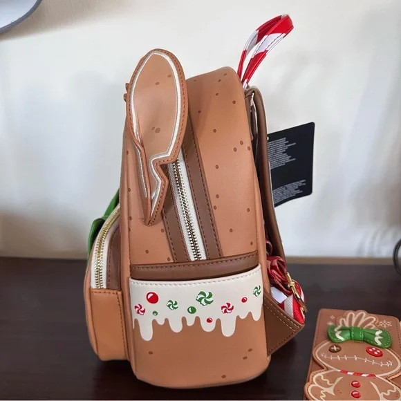 Disney Lilo and Stitch Gingerbread Scented Loungefly Mini Backpack & Wallet: NWT - Picture 4 of 14